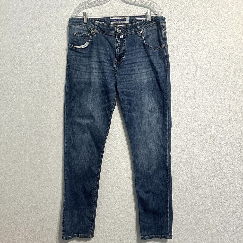 Jacob Cohen Jeans Mens Size 38 Blue Luxury Denim Limited Edition Made In Italy